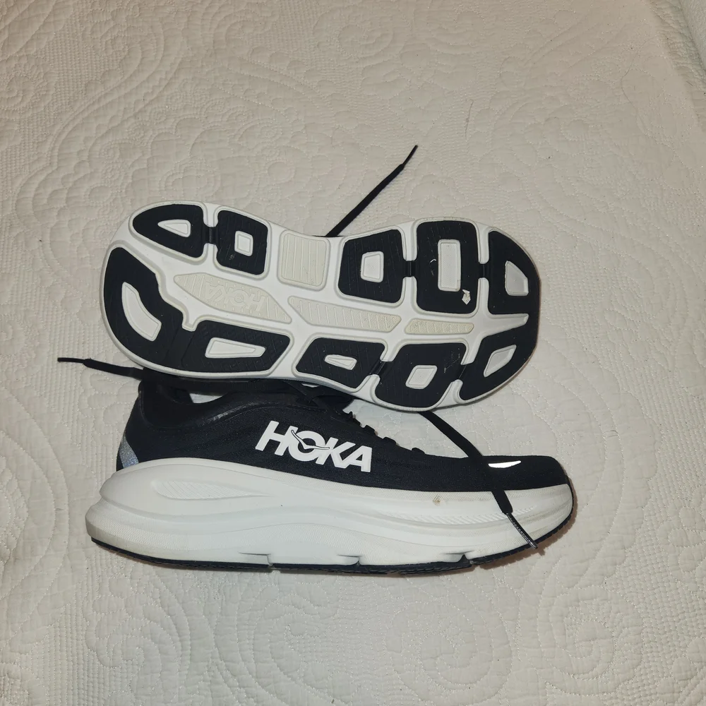 Hoka BONDI 9 Black and White Sneakers